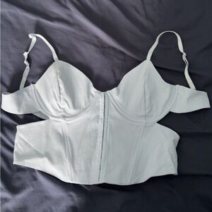 Garage Light Blue Bustier Top